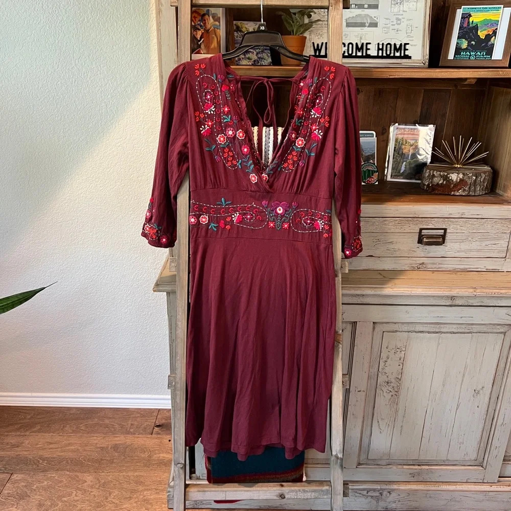 Johnny Was women’s cotton floral stitched dress size small - Picture 1 of 10